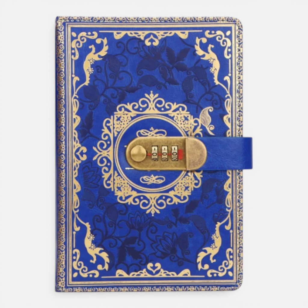 Carnet A5 Vintage avec Verrou à Mot de Passe – Journal en Cuir 200 Pages