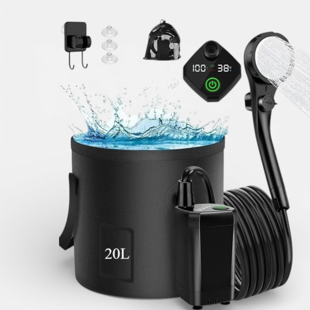 Douche portable à pompe rechargeable