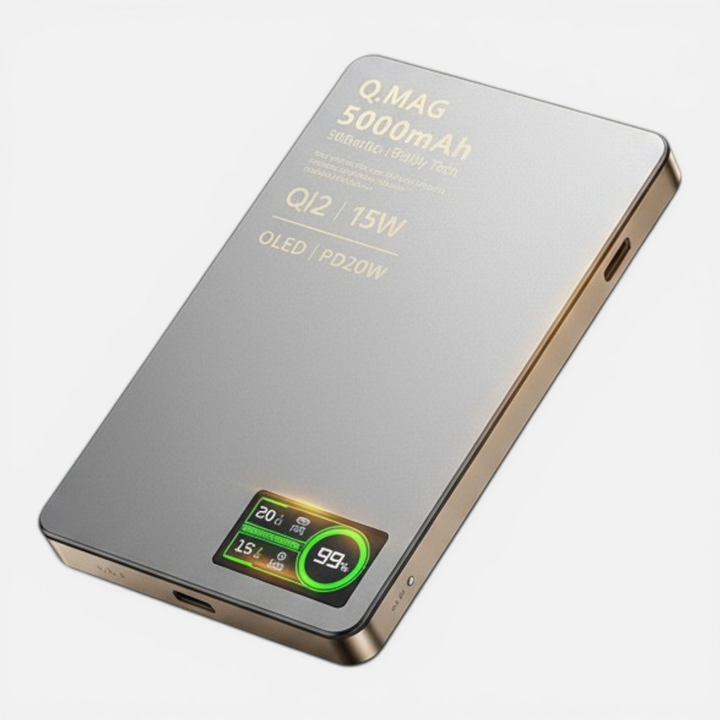 Batterie Externe Magnétique 2.1 – Charge Sans Fil Rapide – 5000/10000mAh