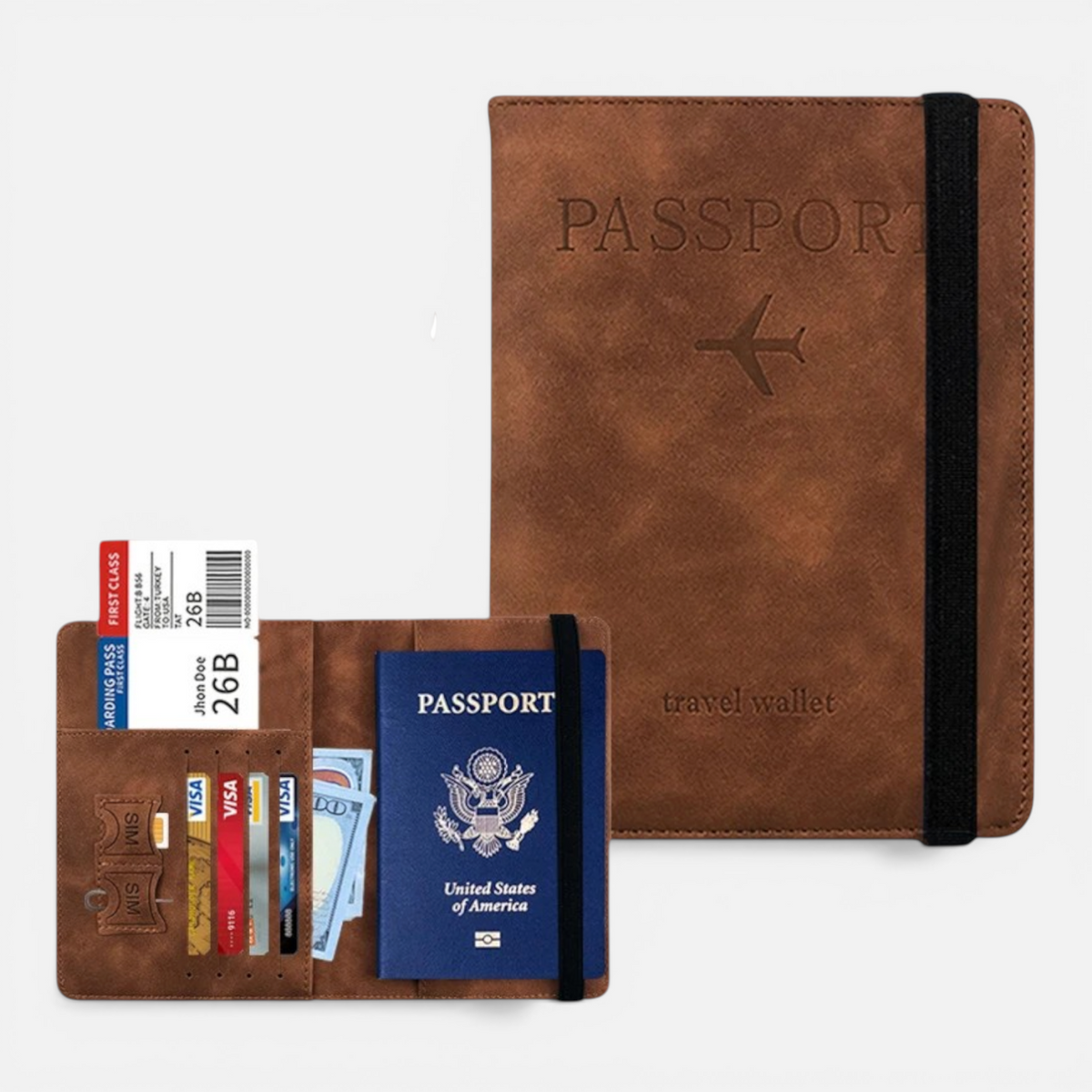 Protège-Passeport Voyage – Étui & Portefeuille pour Documents