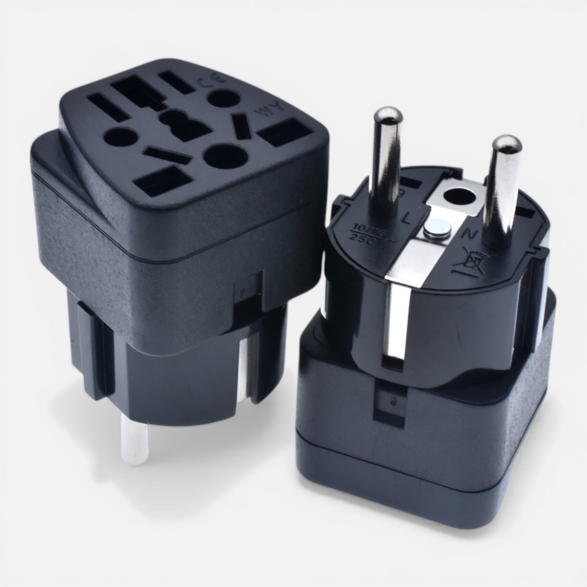 Adaptateur Prise Voyage Universel – US/UK/AU vers EU