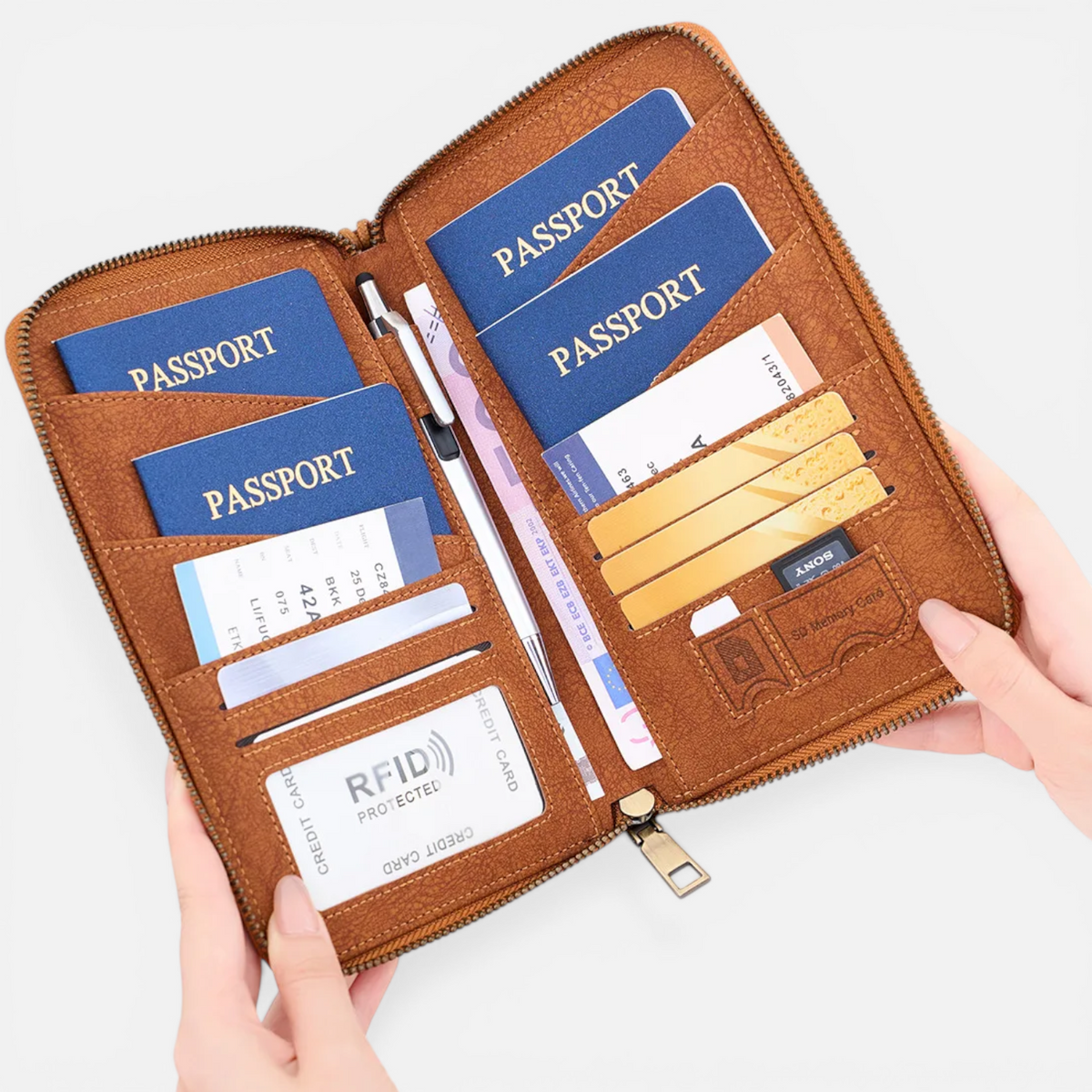 Pochette Passeport RFID Multifonction