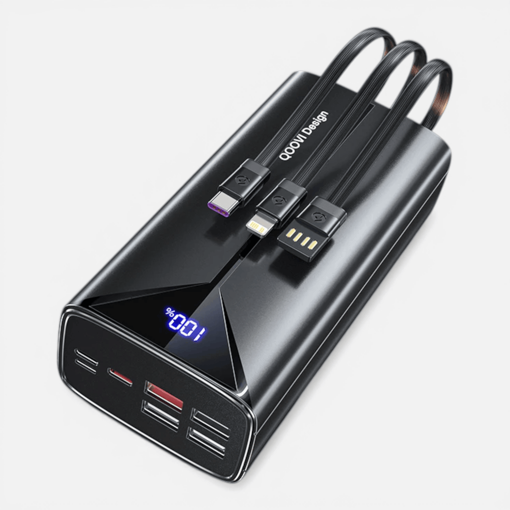 Batterie Externe 30000mAh 22.5W – Charge Rapide avec Câble Intégré