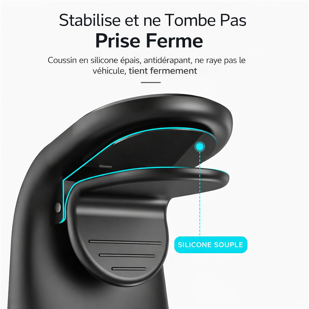 Support Téléphone Voiture Magnétique Grille d’Aération – Universel iPhone/Samsung/Huawei