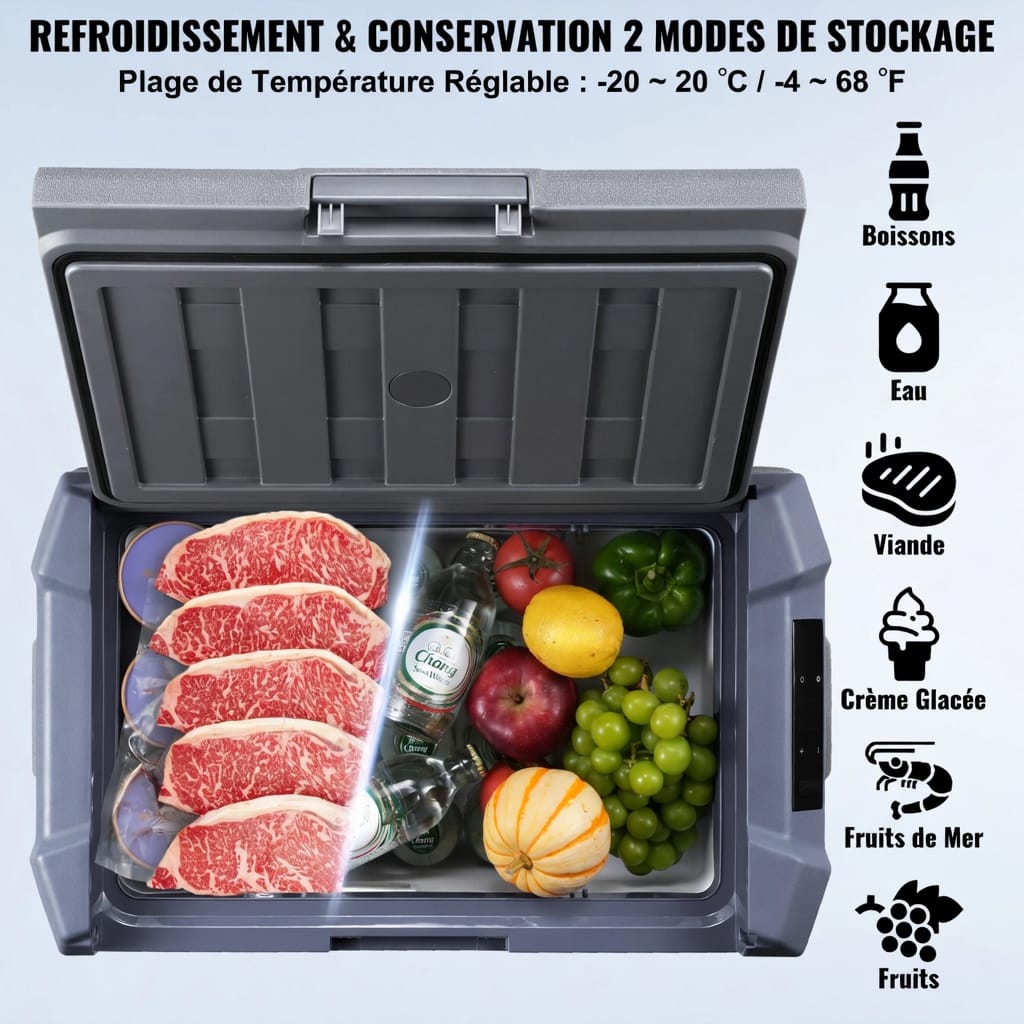 Glacière électrique rechargeable et résistante