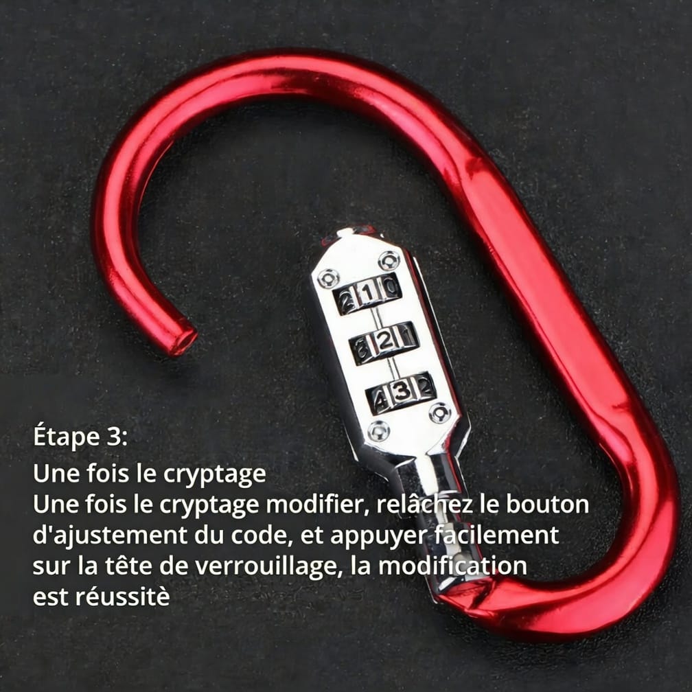 Cadenas de sécurité en aluminium pour valise