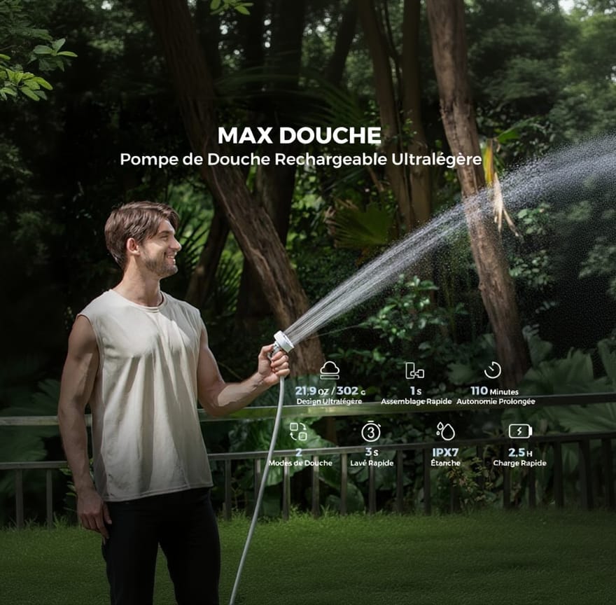 Douche portable de camping