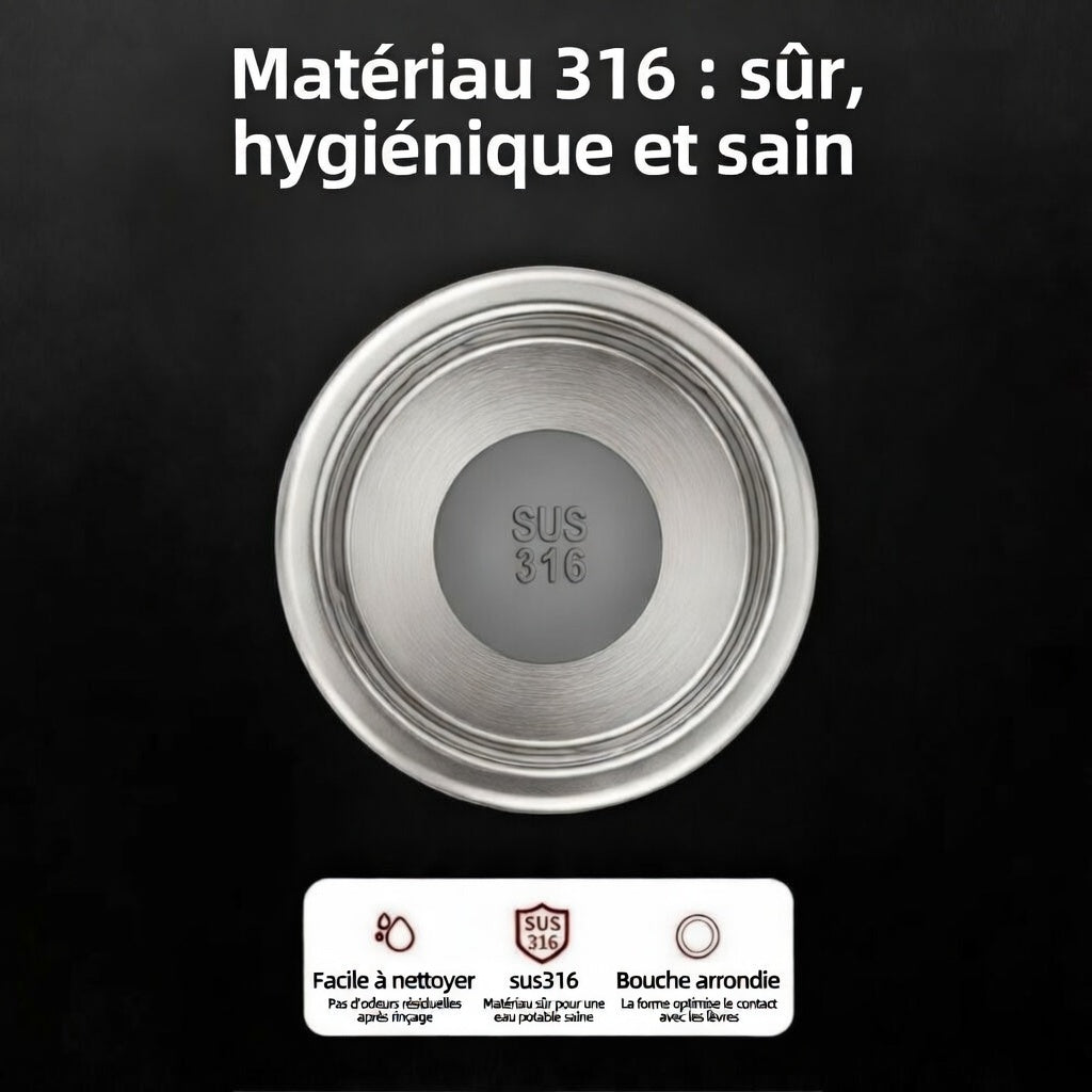 Bouteille isotherme résistante
