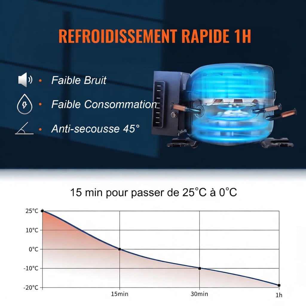 Glacière électrique portable 35 - 55L