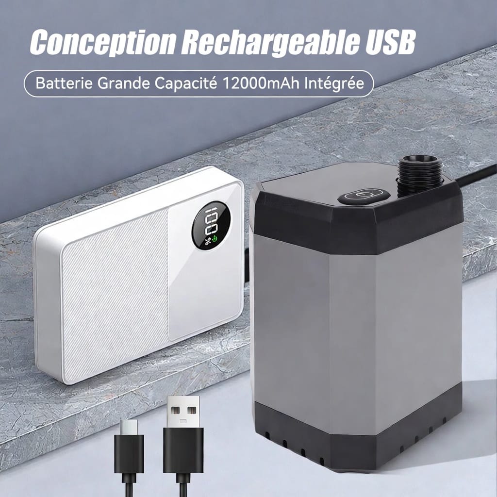 Douche portative à batterie rechargeable