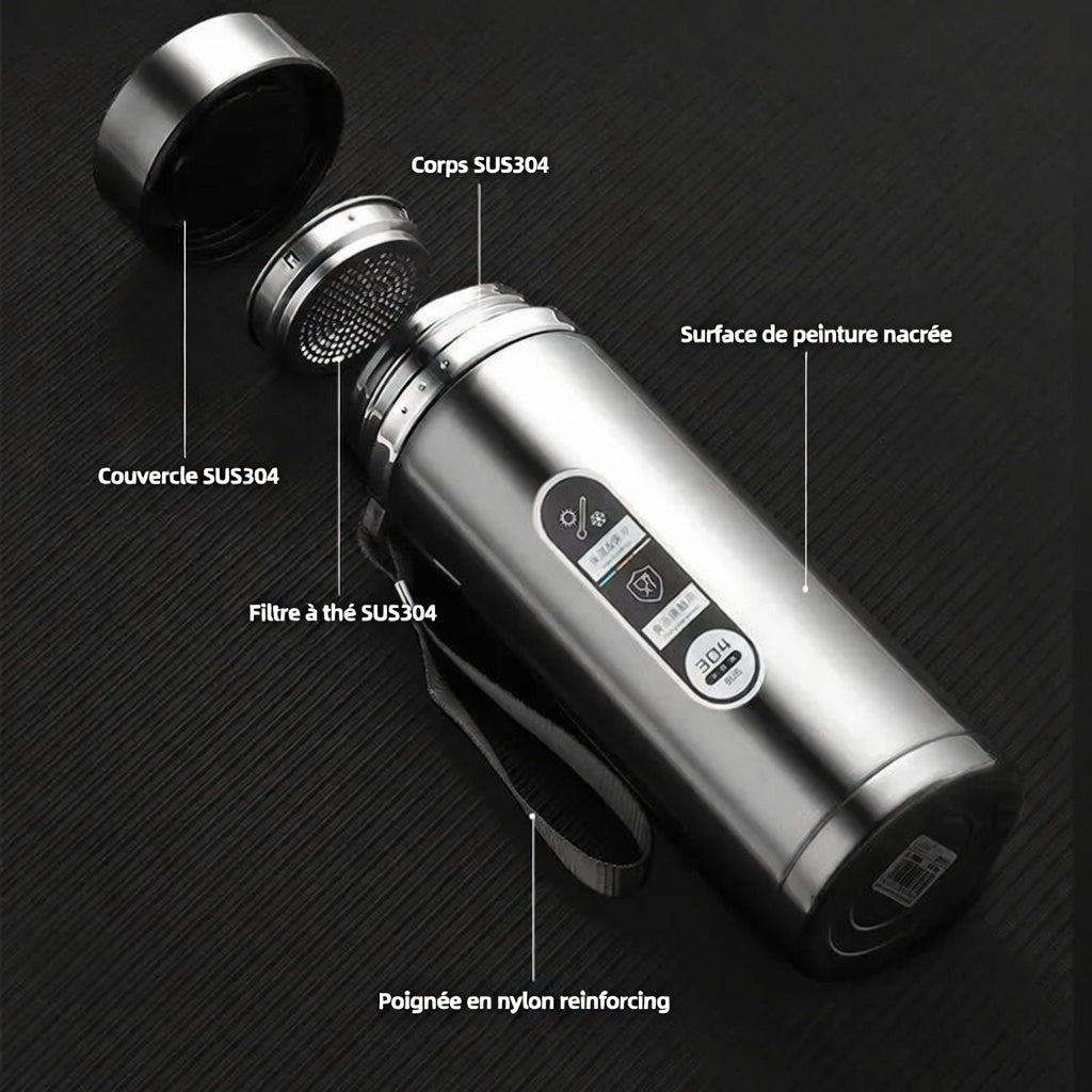 Bouteille isotherme affichage LED