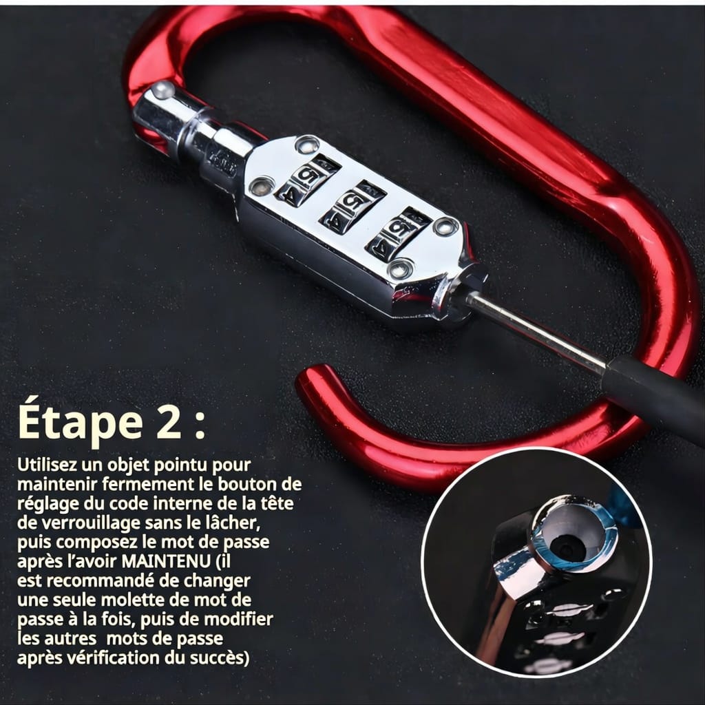 Cadenas de sécurité en aluminium pour valise